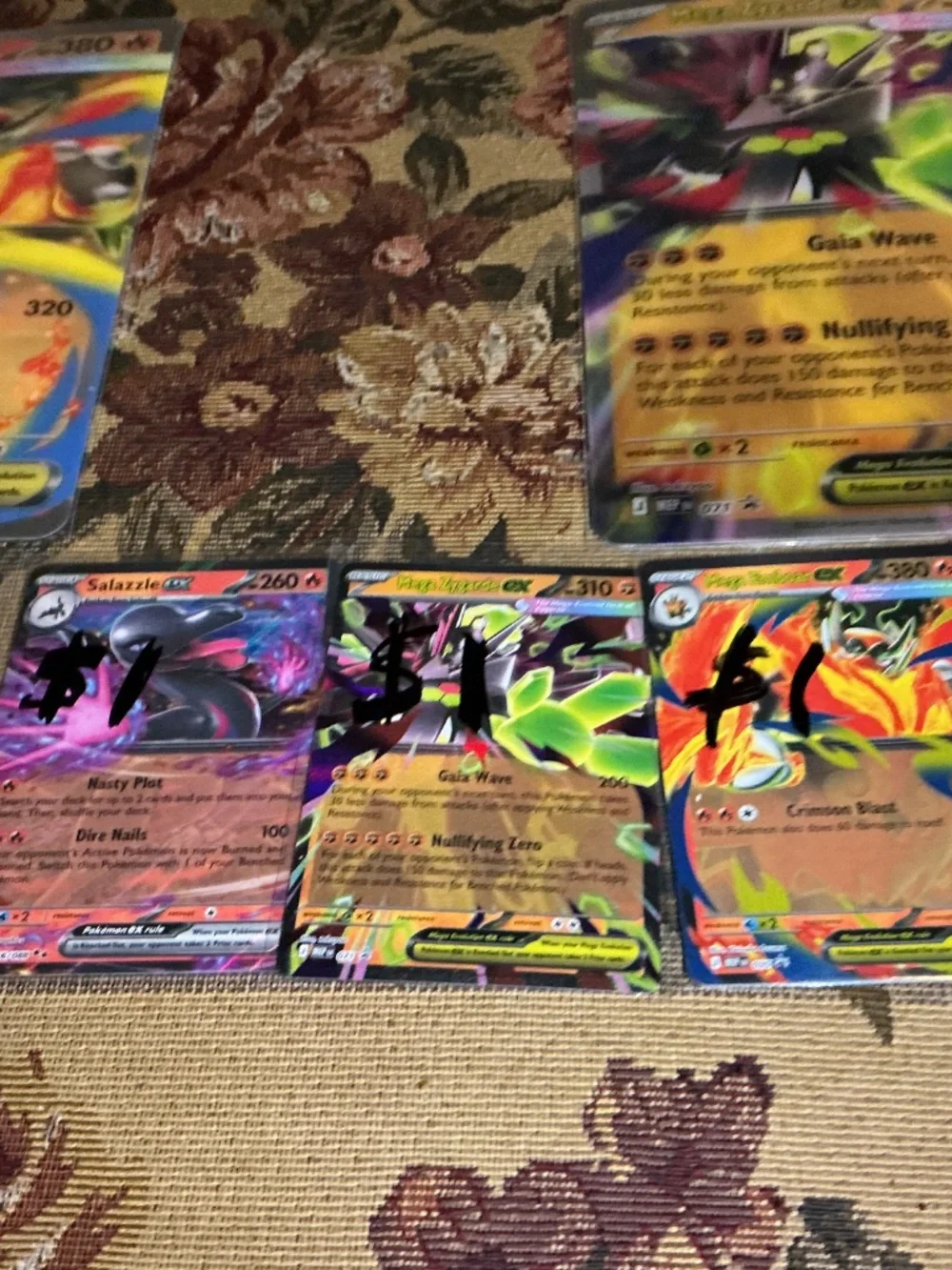 8 Pokemon Cards Jumbo and Regular size cards All ex Cards
